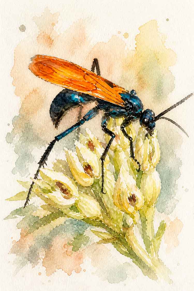 Avispas caza tarántulas