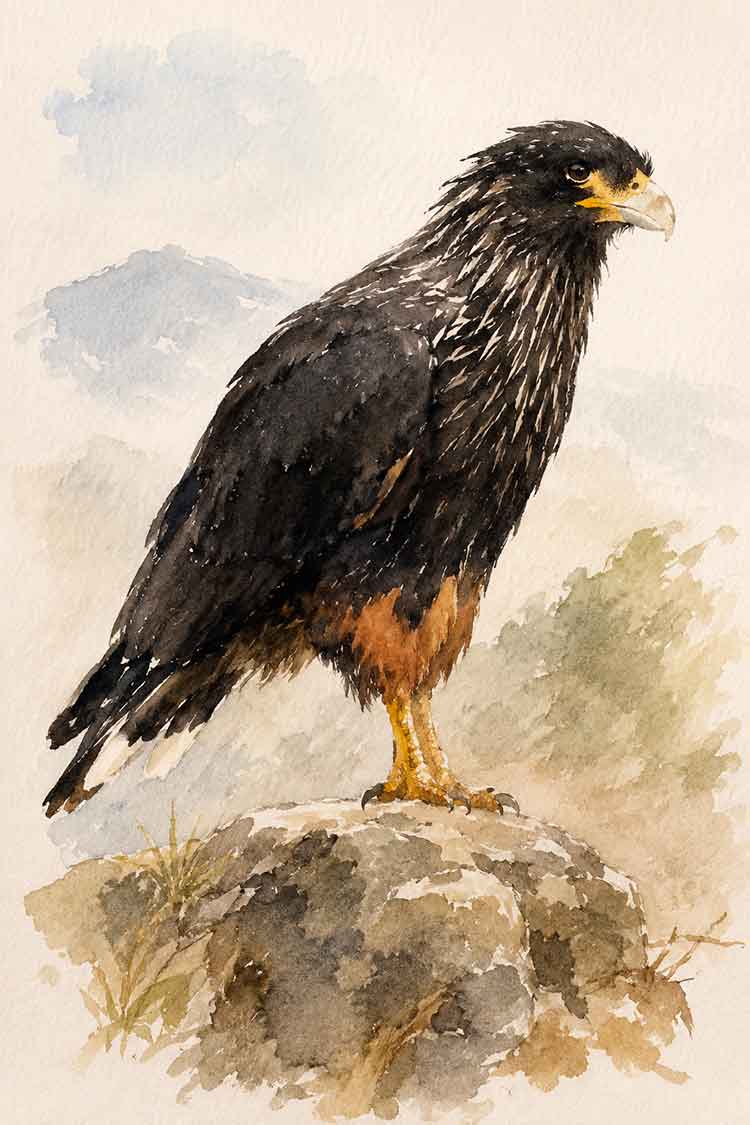 Ilustración de Carancho negro