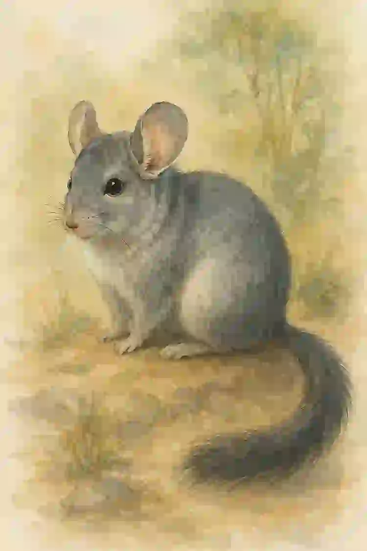 Ilustración de Chinchilla de cola larga
