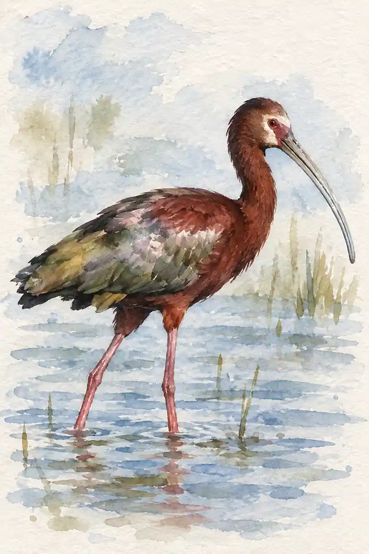 Ilustración de Cuervo de pantano común