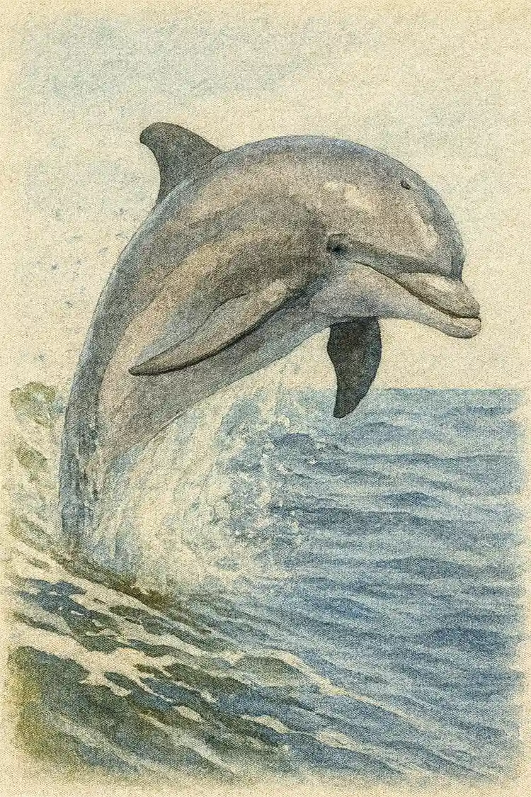Ilustración de Delfín nariz de botella