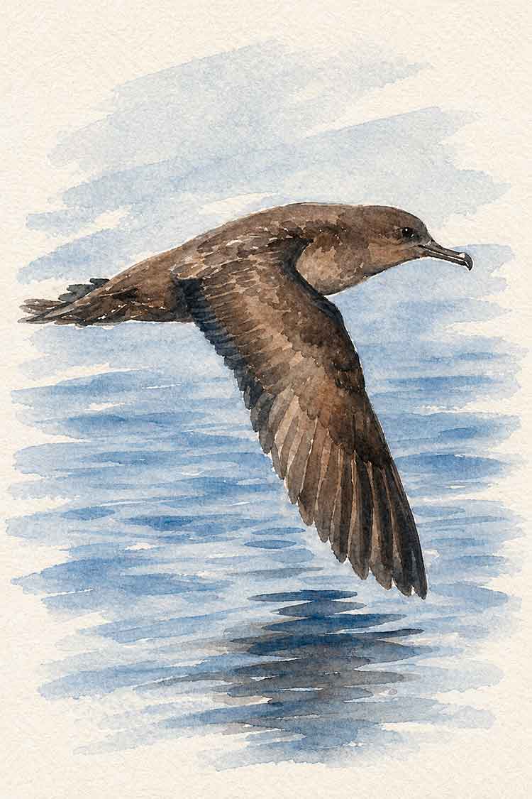 Ilustración de Fardela negra
