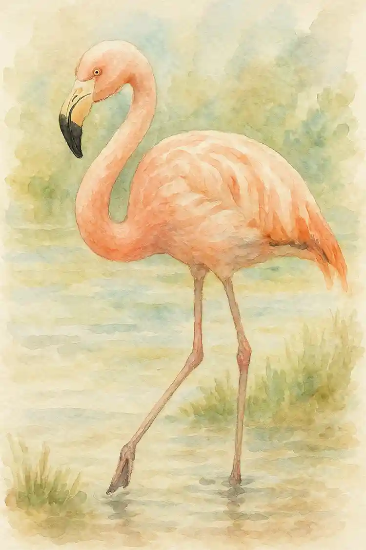 Ilustración de Flamenco chileno