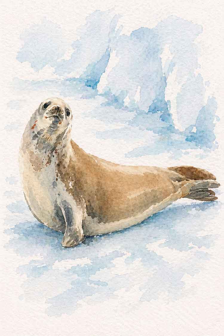 Ilustración de Foca cangrejera