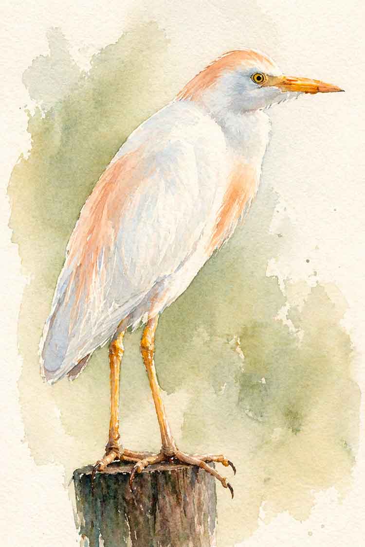 Ilustración de Garza bueyera