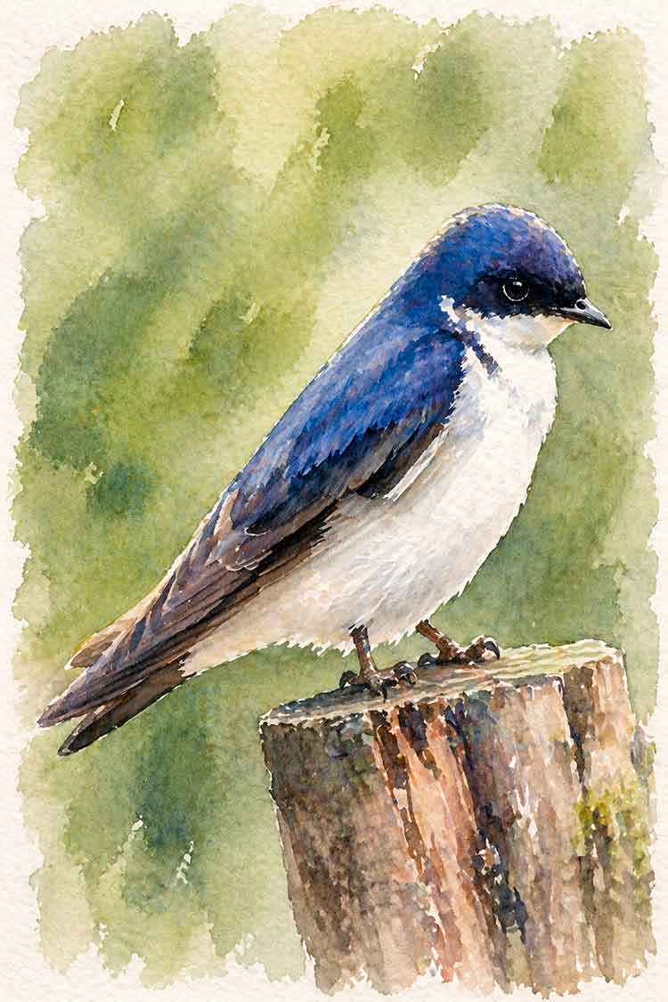 Ilustración de Golondrina chilena