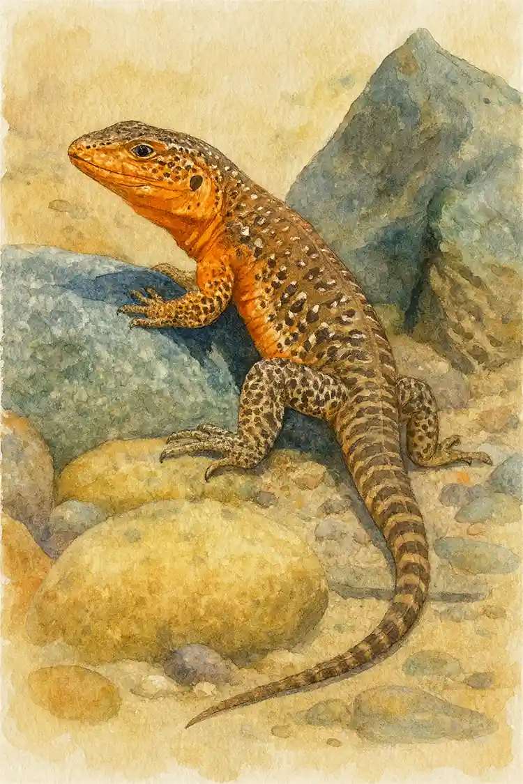 Ilustración de Iguana chilena