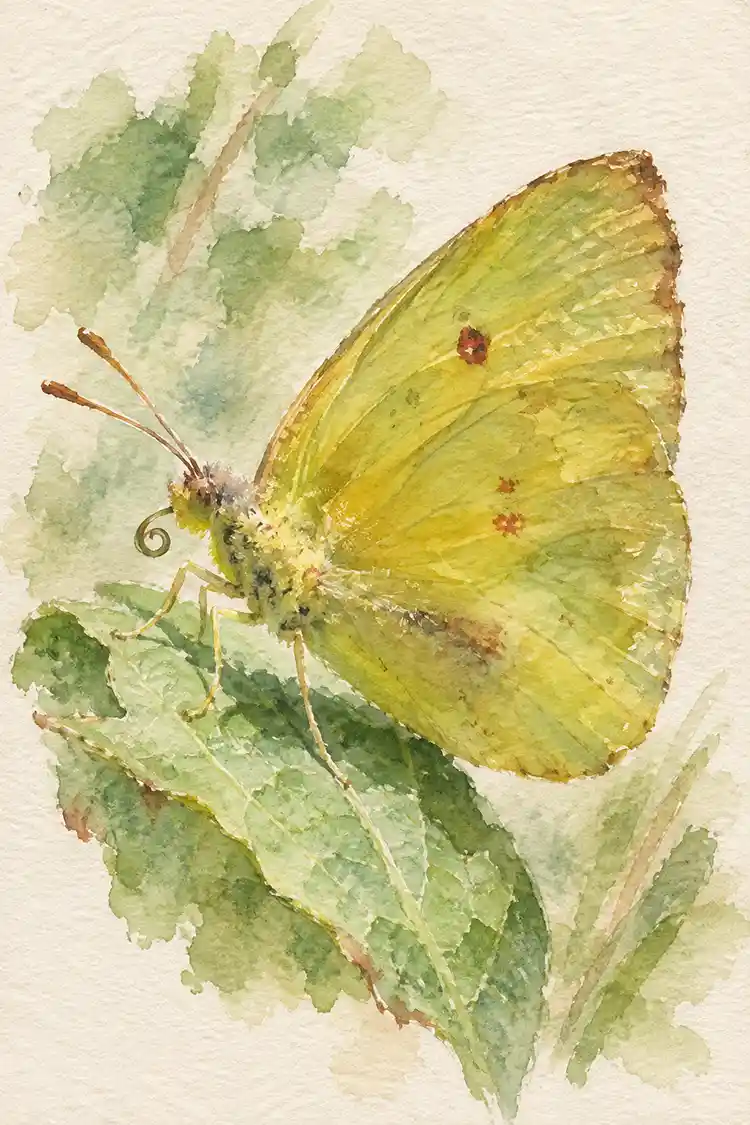 Ilustración de Mariposa amarilla