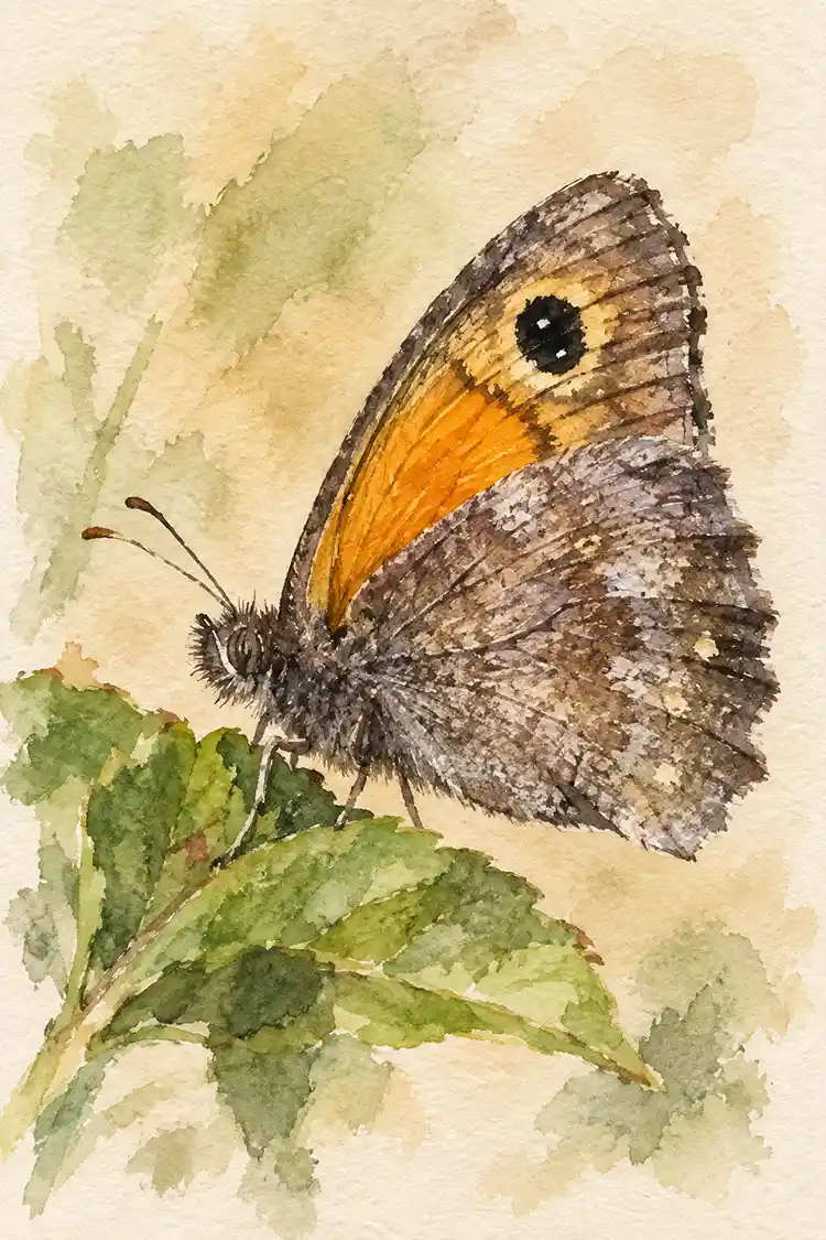 Ilustración de Mariposa negra común