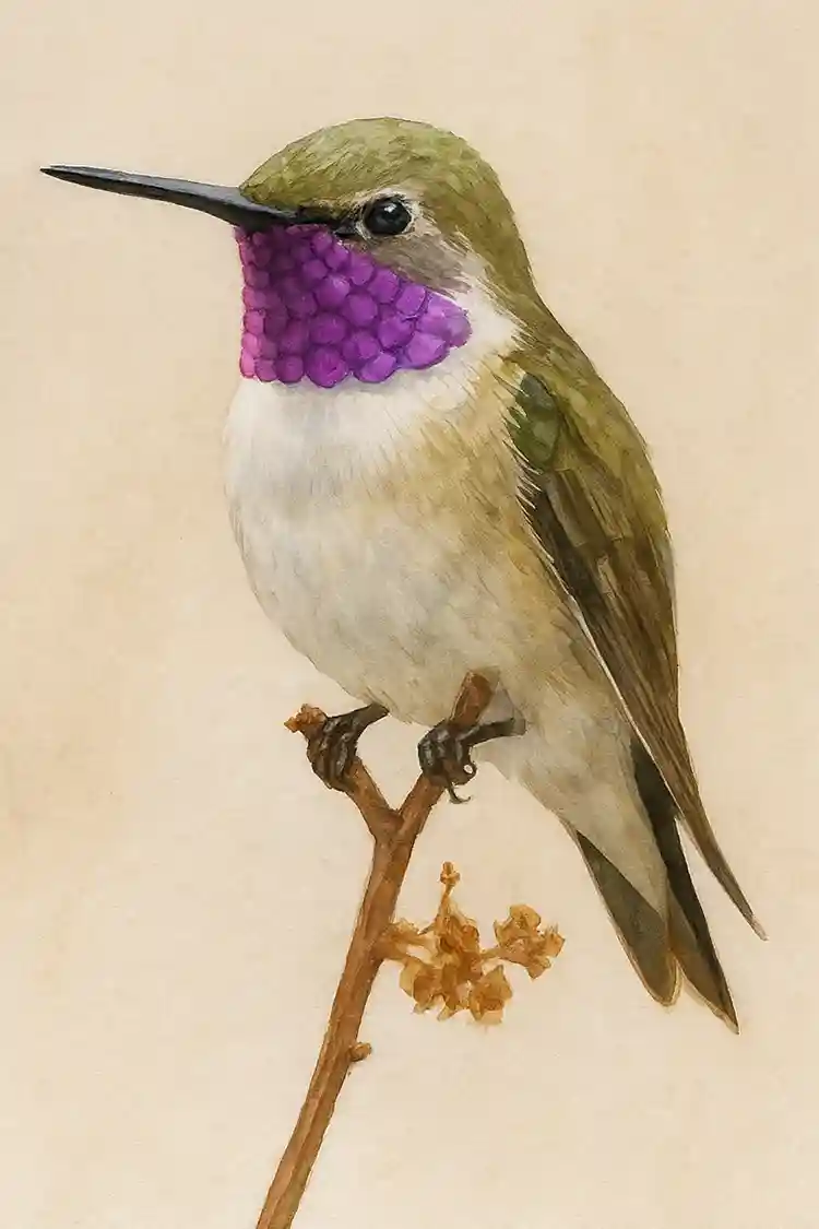 Ilustración de Picaflor de Arica