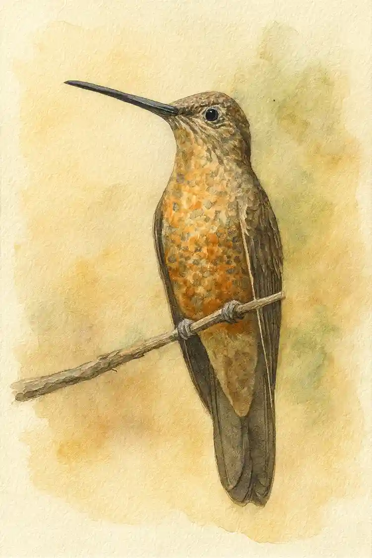 Ilustración de Picaflor gigante
