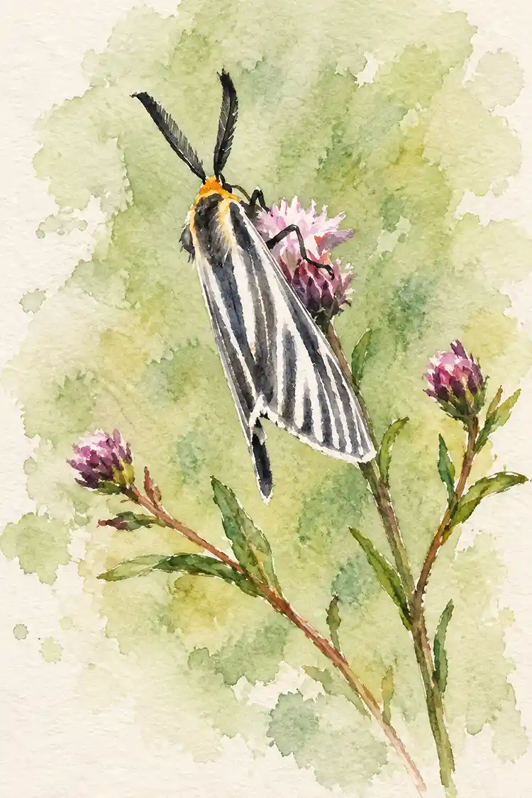Ilustración de Polilla de la totora