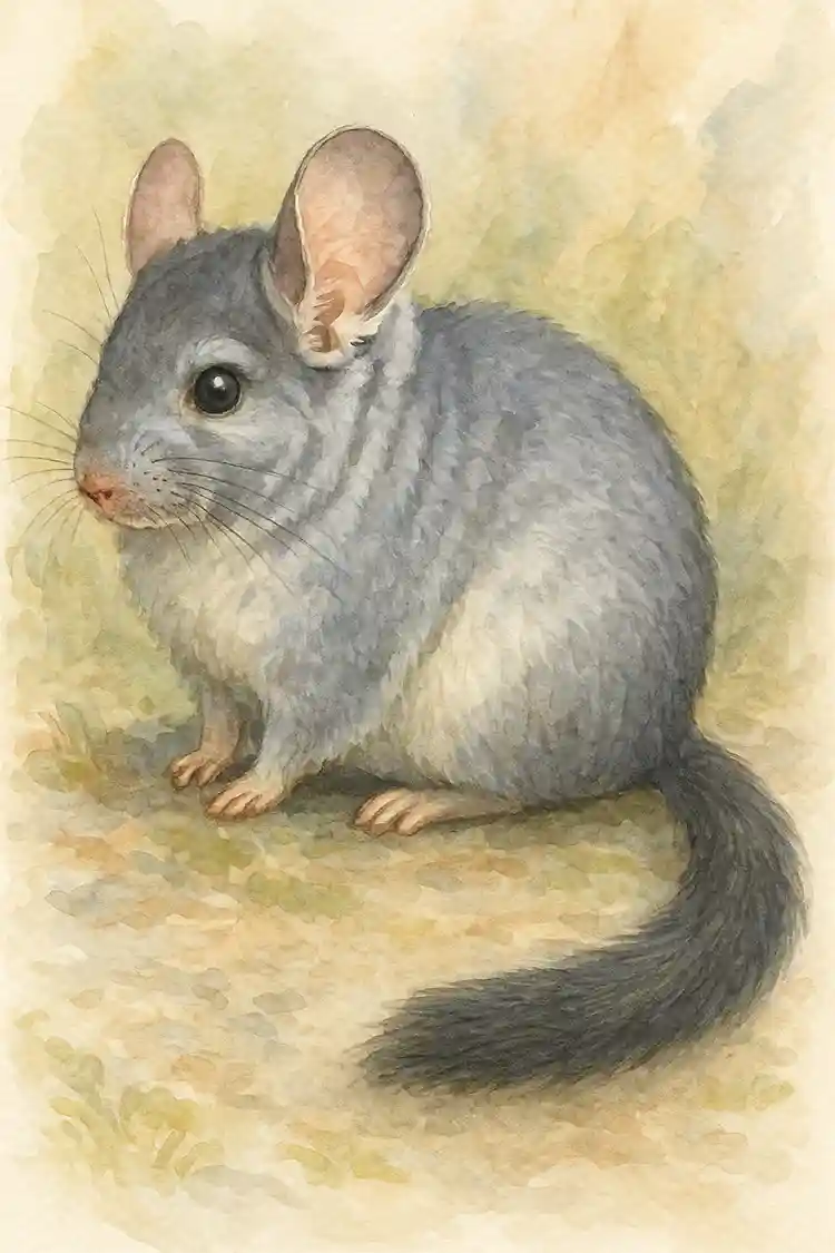 Ilustración de Ratón chinchilla